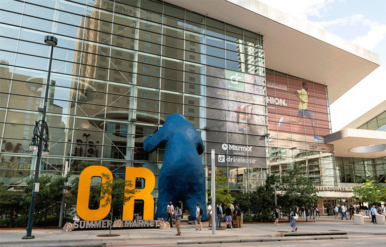 Outside the Outdoor Retailer Convention Centre