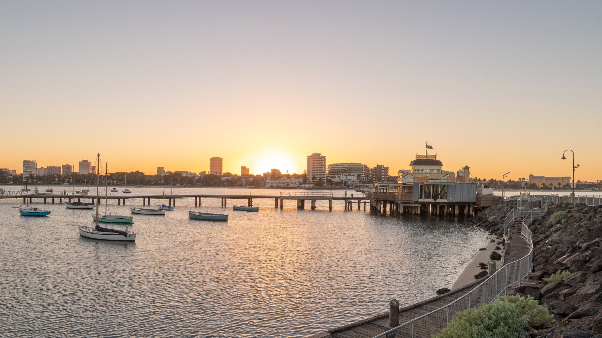 Paddling in St Kilda, Melbourne