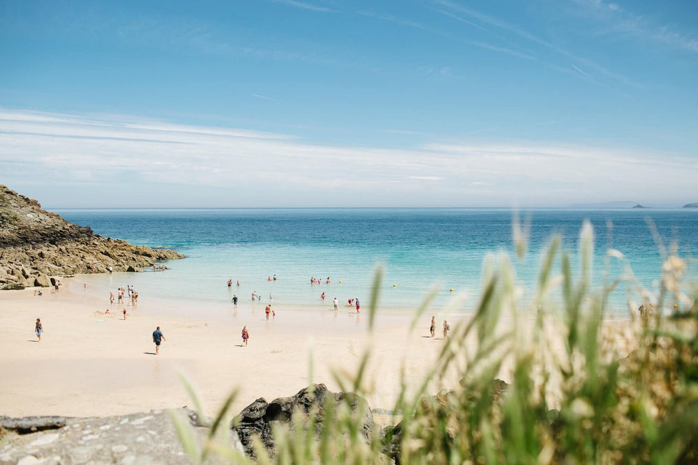 St Ives Cornwall Beach on a sunny day