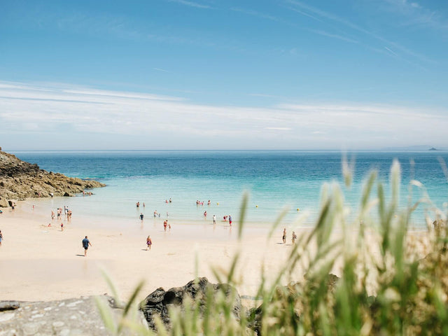 St Ives Cornwall Beach on a sunny day