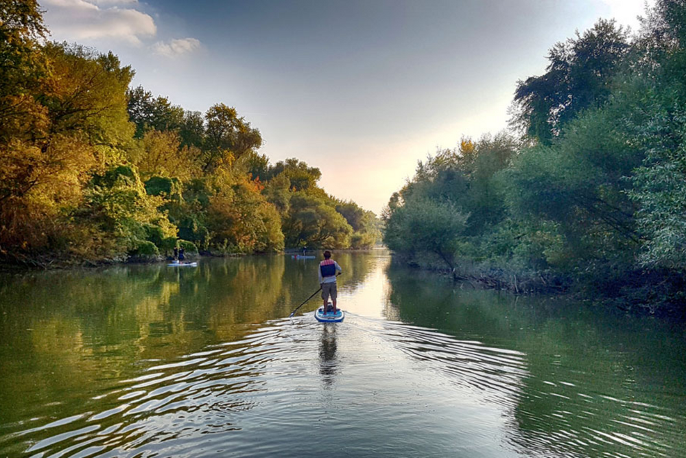 SUP into Budapest, Hungary