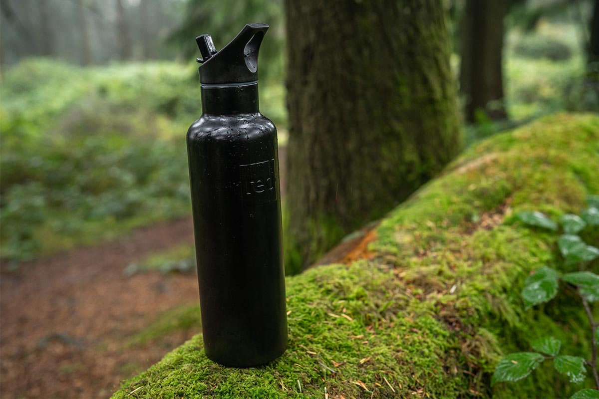 Introducing the Red Original Reusable Water Bottle in Black