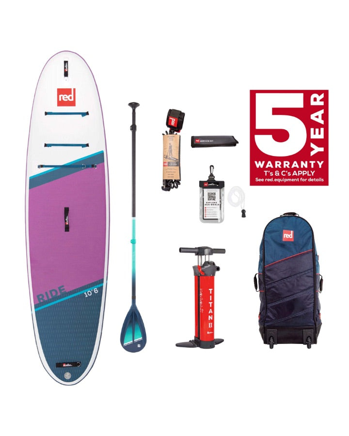 10'6 Ride Purple MSL Inflatable Paddle Board Package
