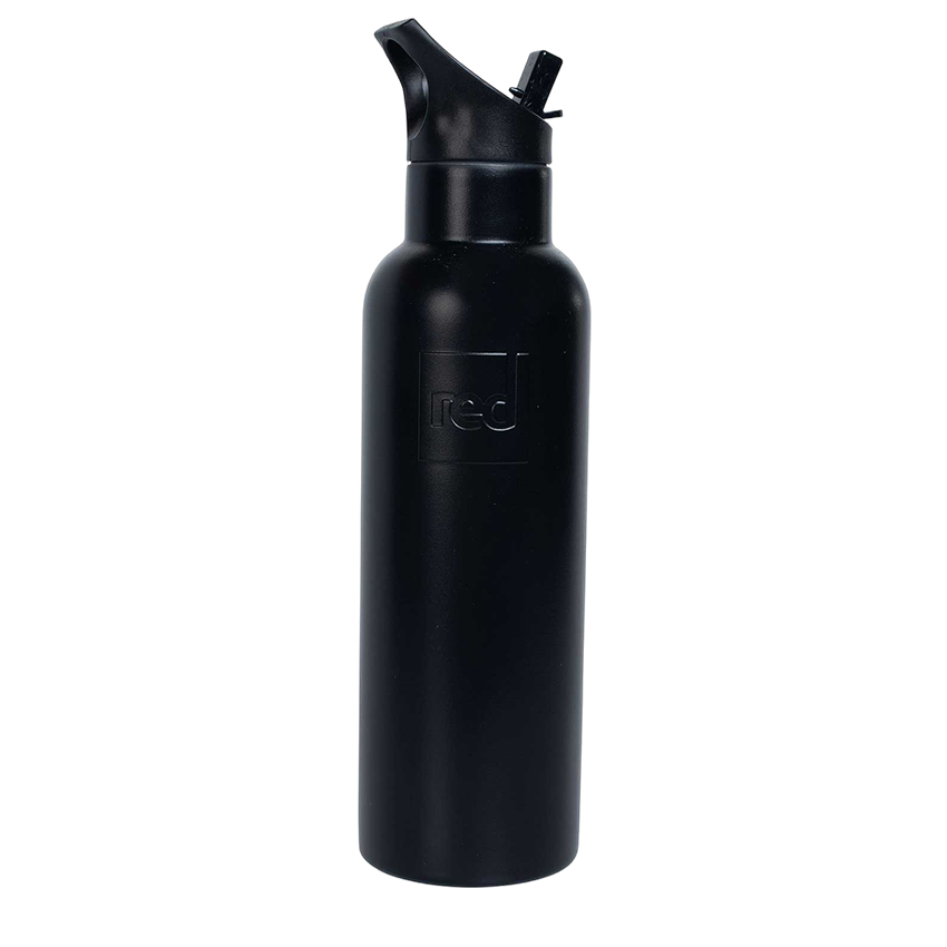 RED Insulated Black Water Bottle