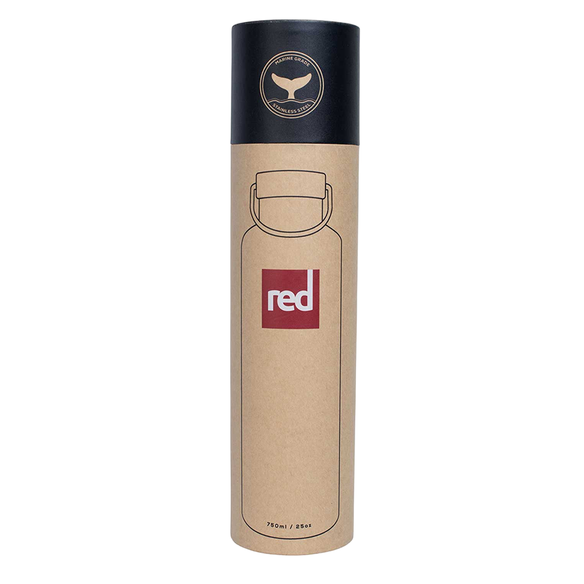 RED Insulated Black Water Bottle