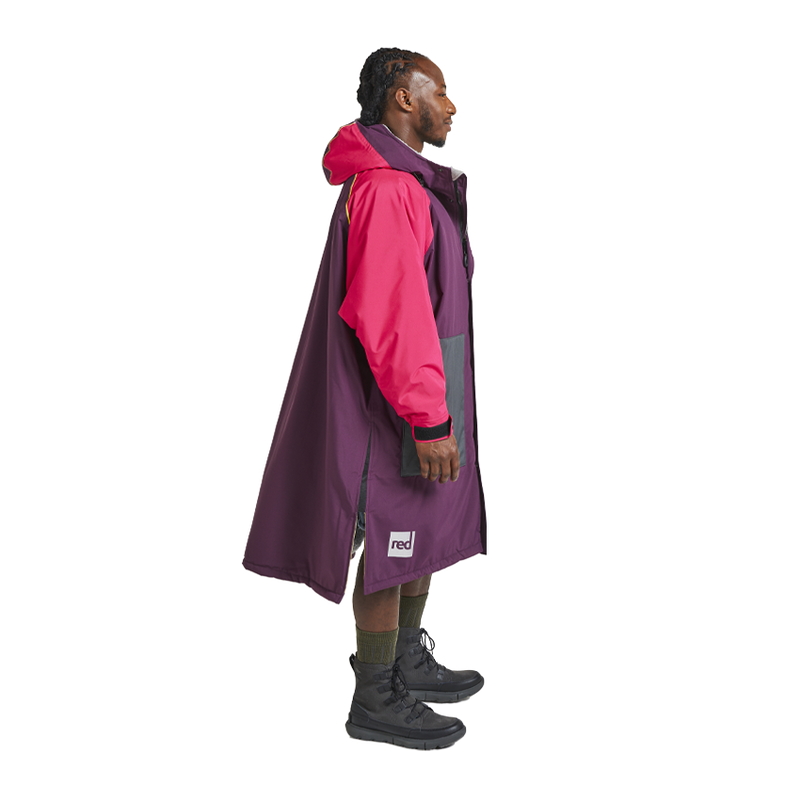 Men's Long Sleeve Recovered Pro Change Robe EVO - Mulberry Wine / Fuchsia Pink