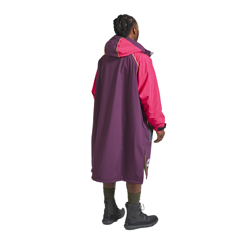 Men's Long Sleeve Recovered Pro Change Robe EVO - Mulberry Wine / Fuchsia Pink