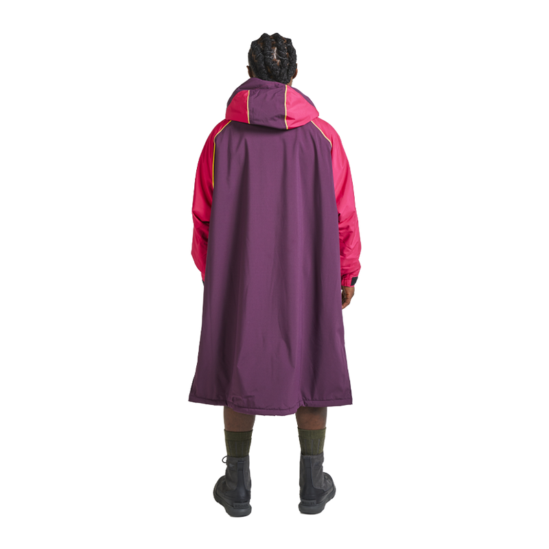 Men's Long Sleeve Recovered Pro Change Robe EVO - Mulberry Wine / Fuchsia Pink