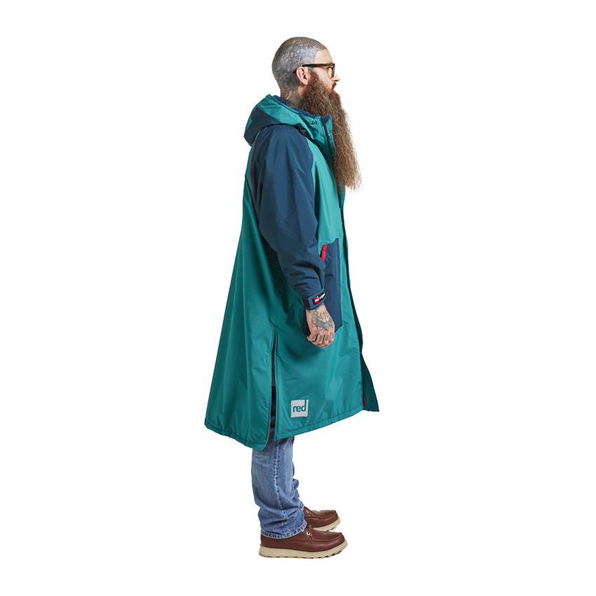 Men's Long Sleeve Recovered Pro Change Robe EVO - Teal / Navy