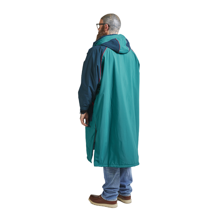 Men's Long Sleeve Recovered Pro Change Robe EVO - Teal / Navy