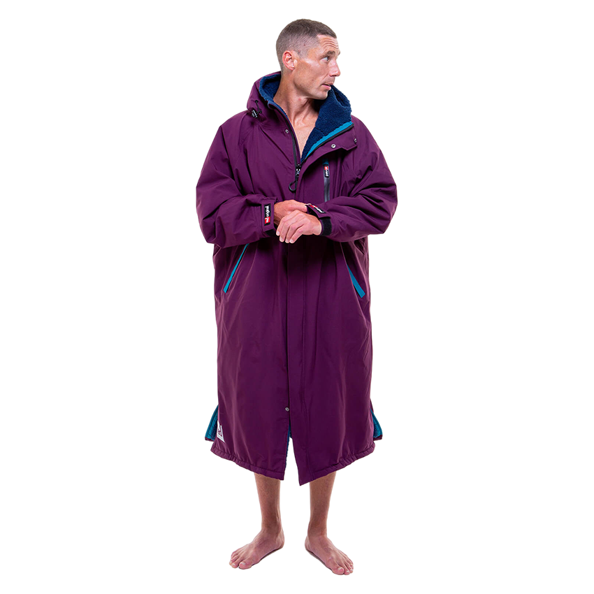 Men's Long Sleeve Pro Change Robe EVO - Mulberry Wine