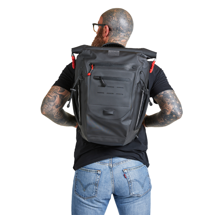 Red Adventure Waterproof Backpack 30L, Obsidian Black Red Adventure Waterproof Backpack 30L, Obsidian Black