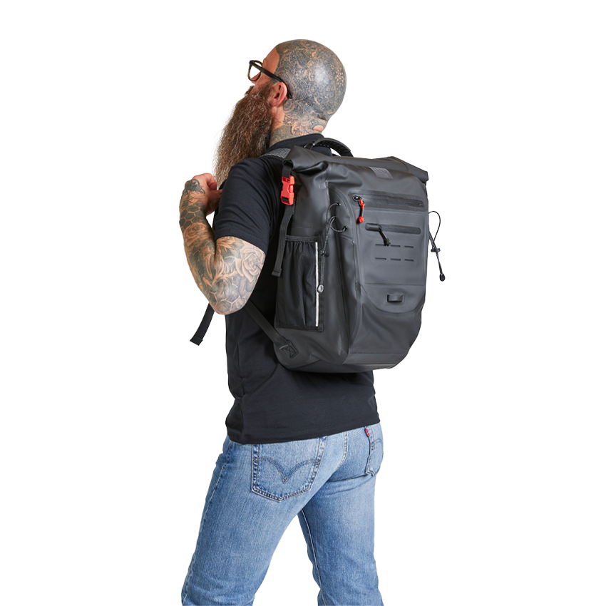 Red Adventure Waterproof Backpack 30L, Obsidian Black