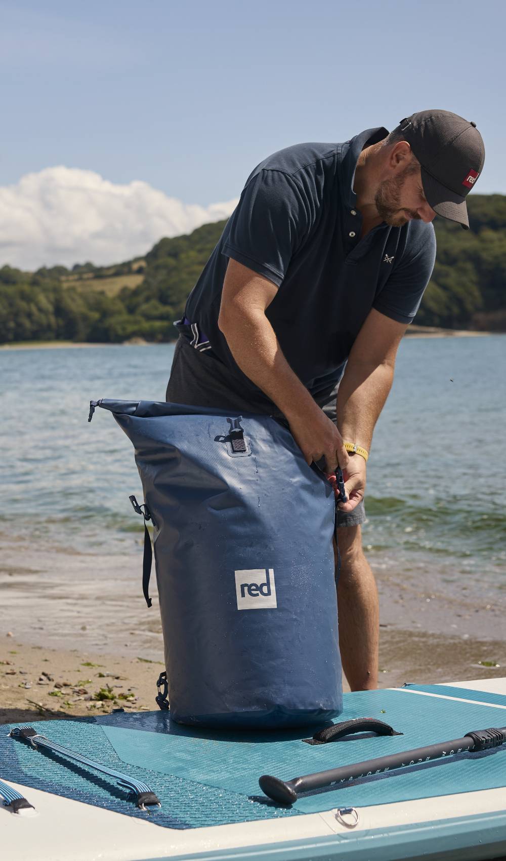 Red Equipment Waterproof Roll Top 60 Litre Dry Bag - Ocean Blue