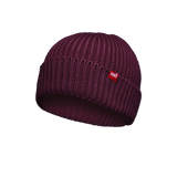 Flow Organic Cotton Beanie Hat - Rich Burgundy