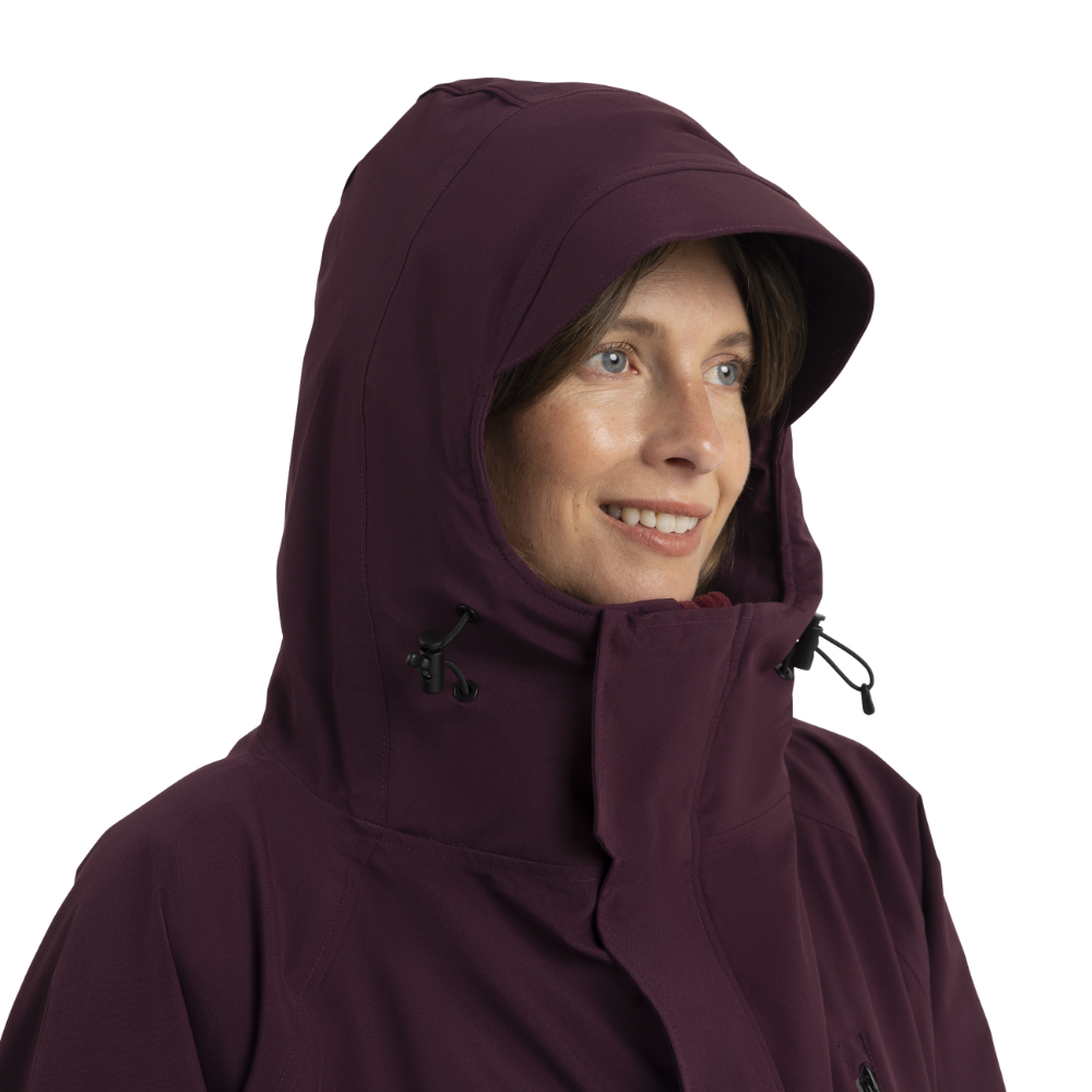 Women's Long Sleeve Dry Waterproof Changing Robe Alter EVO - Rich Burgundy