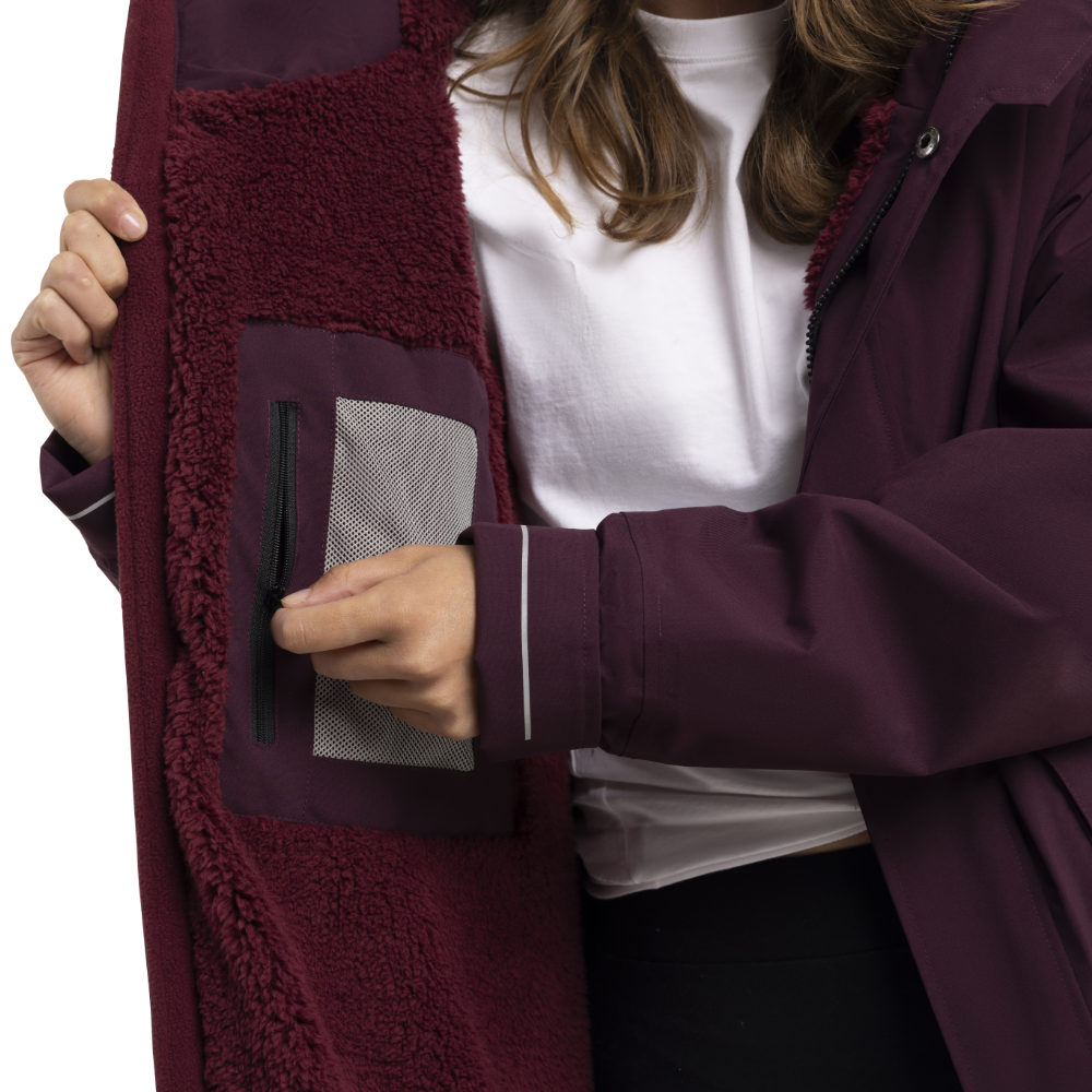 Women's EVO Pro Slimline Waterproof Parka Jacket - Rich Burgundy