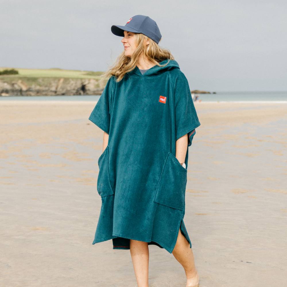 ladies poncho dressing gown Women's Poncho Changing Robes Red Equipment USA