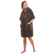 Women's Towelling Change Robe - Grey
