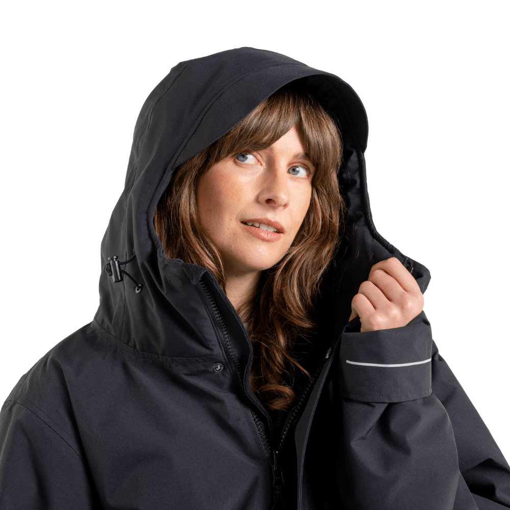 Women's EVO Pro Slimline Waterproof Parka Jacket - Stealth Black