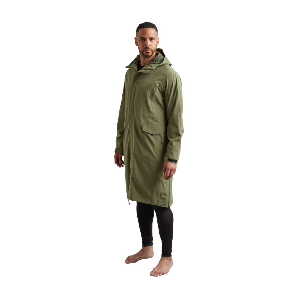 Men's Pursuit Waterproof Lightweight Changing Robe Jacket - Olive Green