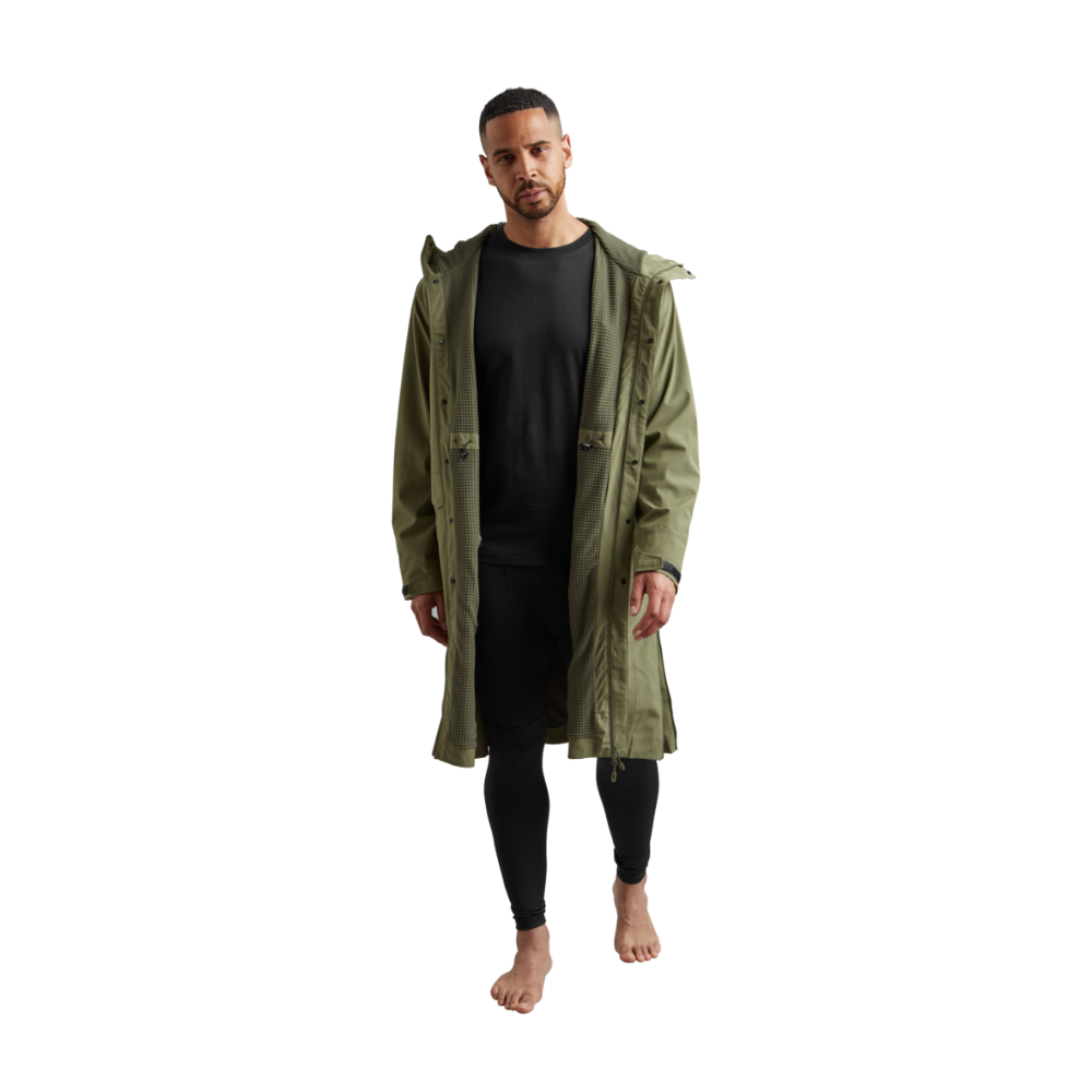 Men's Pursuit Waterproof Lightweight Changing Robe Jacket - Olive Green