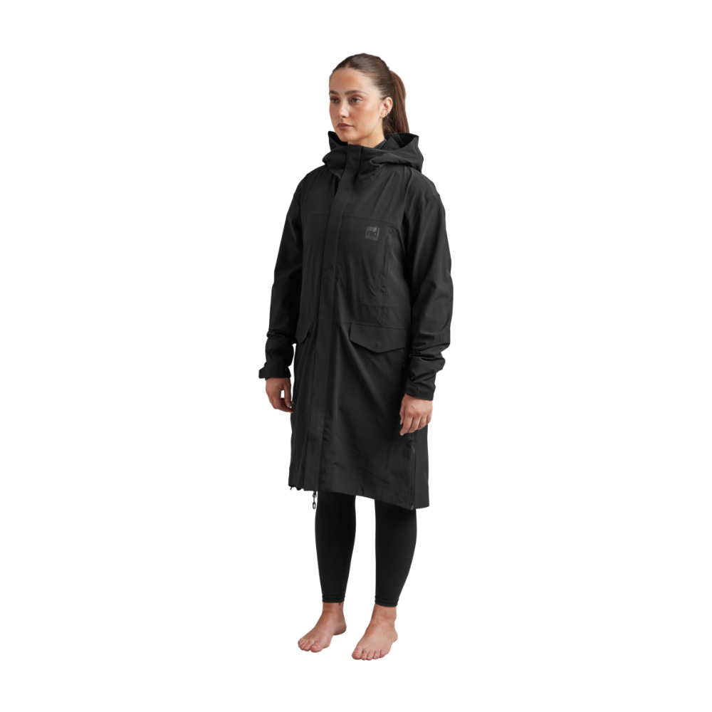 Women's Pursuit Waterproof Lightweight Changing Robe Jacket - Obsidian Black