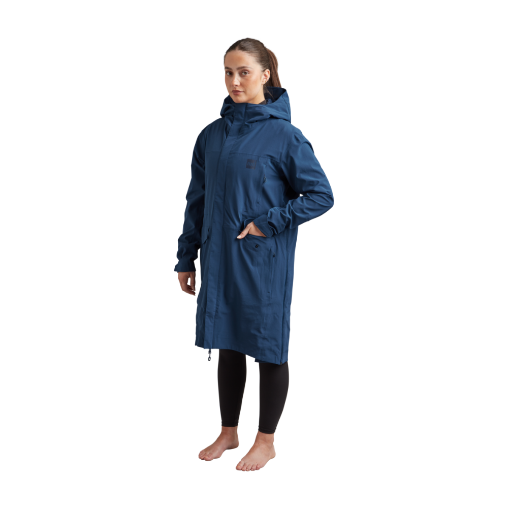 Women's Pursuit Waterproof Lightweight Changing Robe Jacket - Ocean Blue