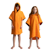 Kids' Quick Dry Microfibre Poncho Changing Robe - Bitter Orange