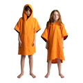 Kids' Quick Dry Microfibre Poncho Changing Robe - Bitter Orange