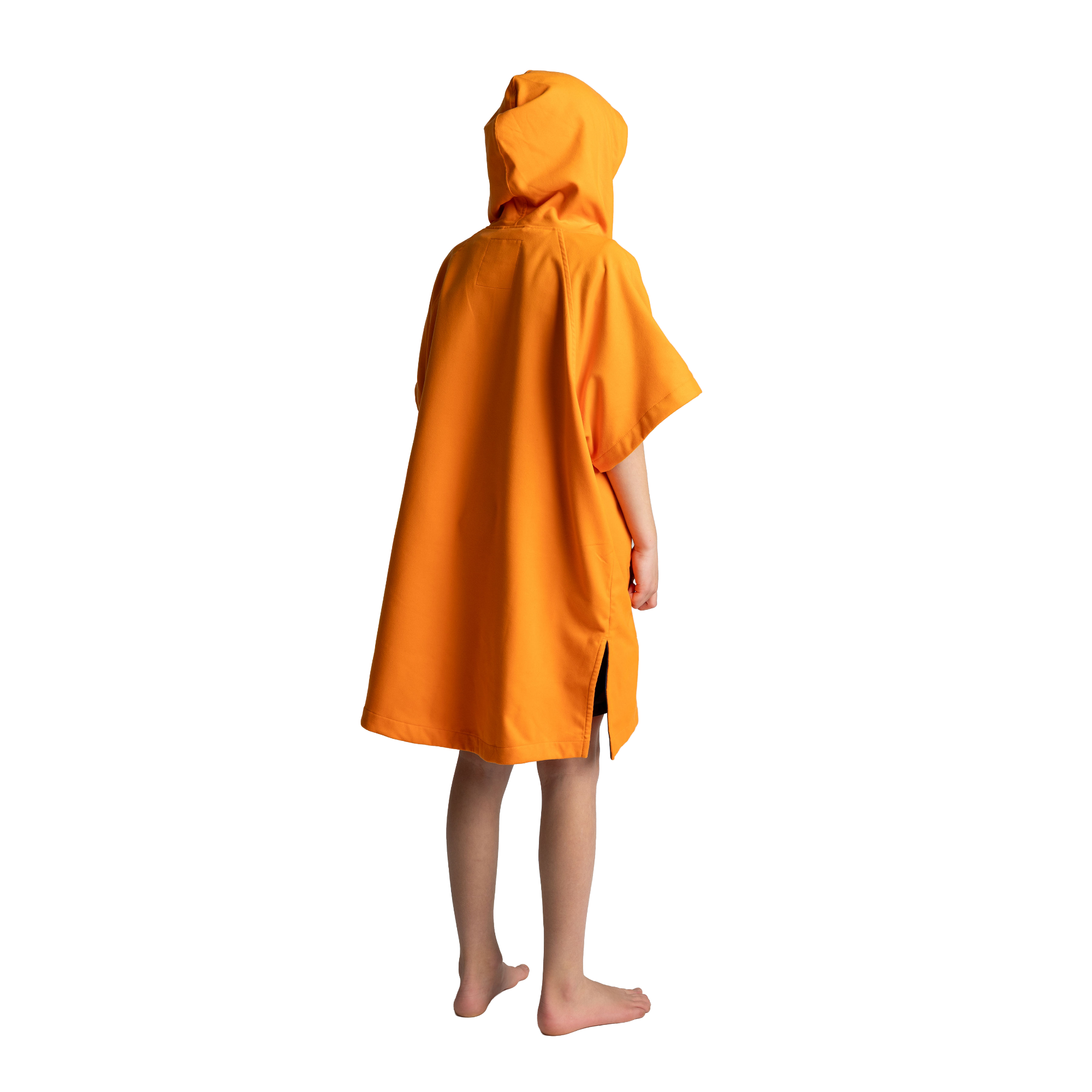 Kids' Quick Dry Microfibre Poncho Changing Robe - Bitter Orange