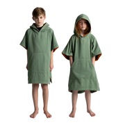 Kids' Quick Dry Microfibre Poncho Changing Robe - Sage Green