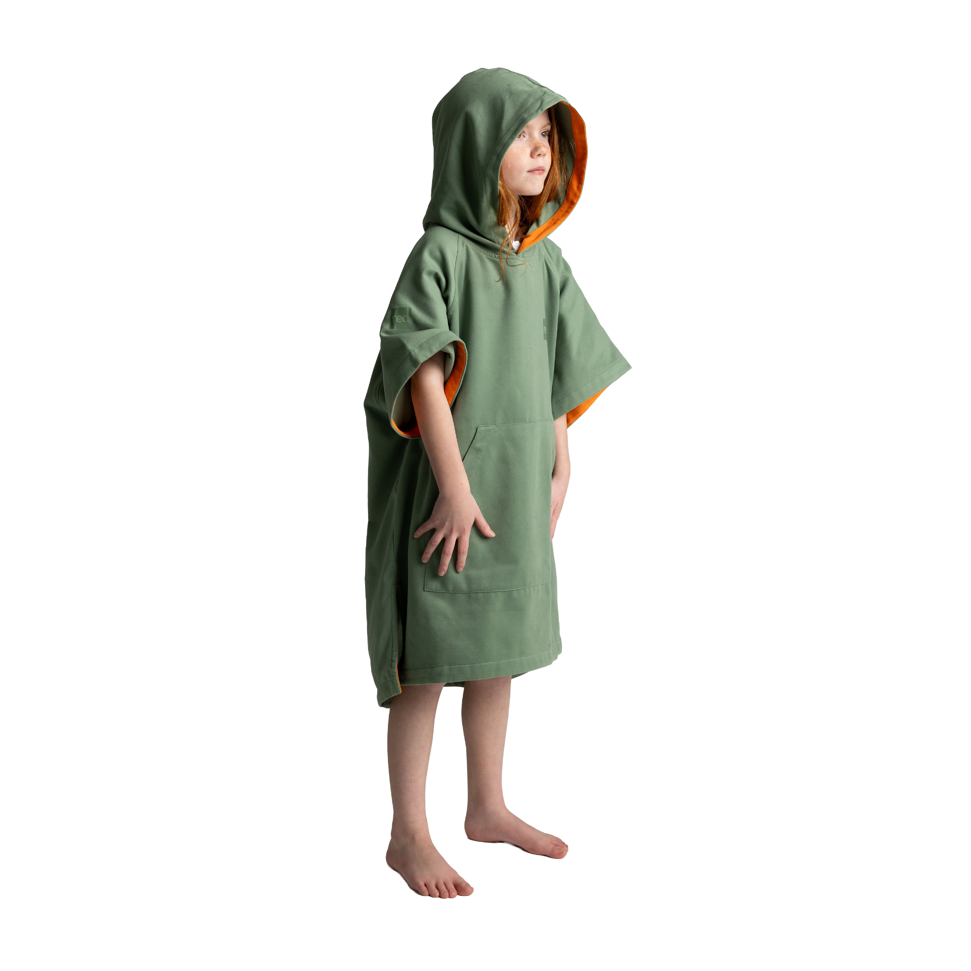 Kids' Quick Dry Microfibre Poncho Changing Robe - Sage Green