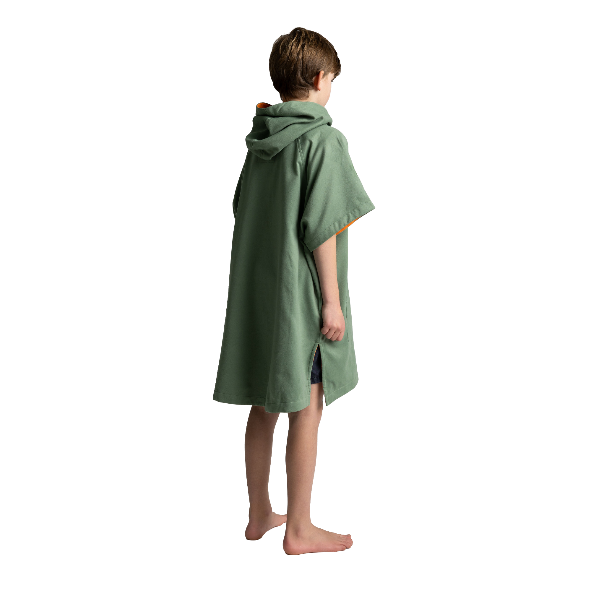 Kids' Quick Dry Microfibre Poncho Changing Robe - Sage Green
