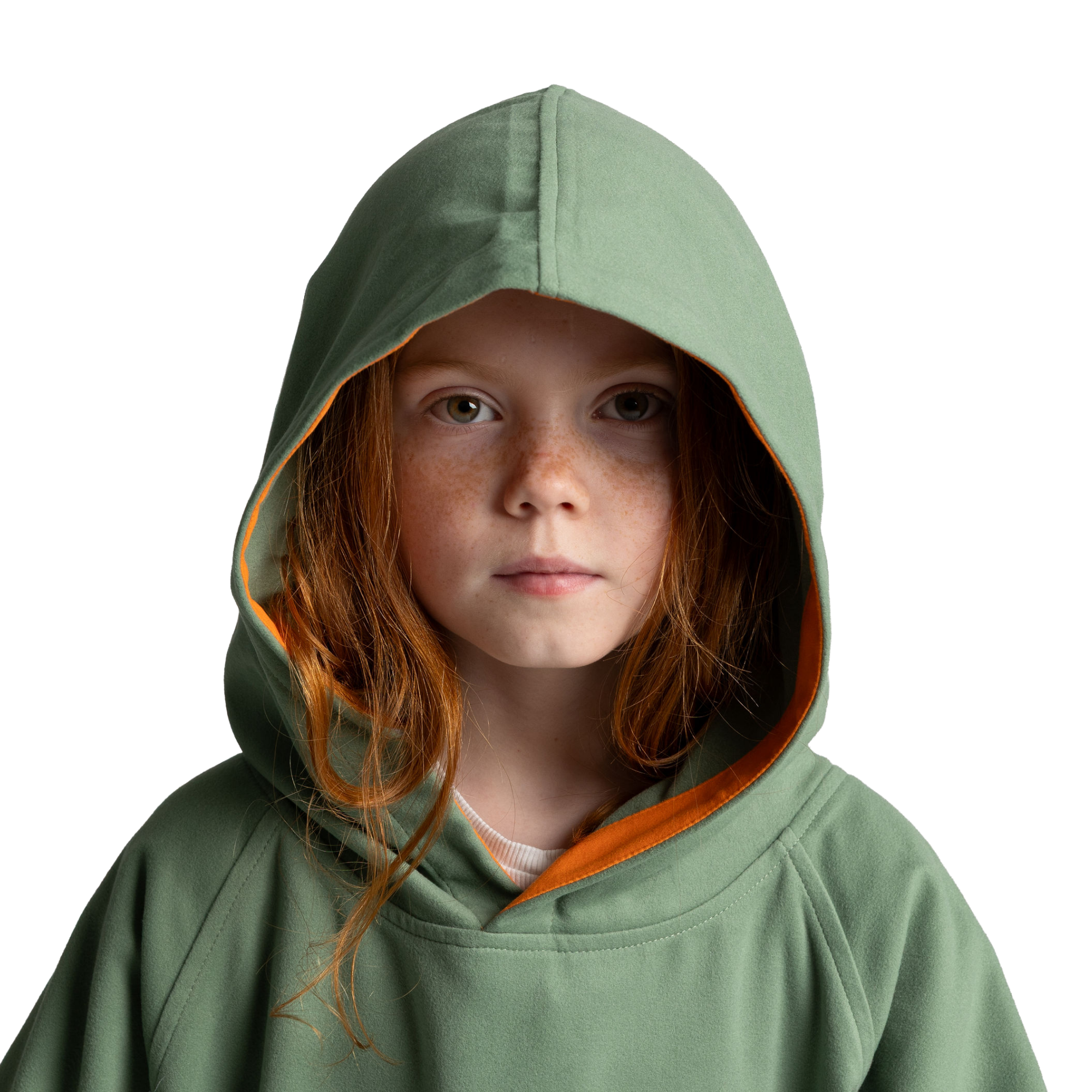 Kids' Quick Dry Microfibre Poncho Changing Robe - Sage Green