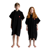 Kids' Towelling Poncho Changing Robe - Stealth Black