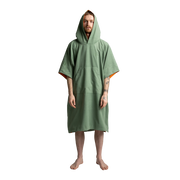 Men's Quick Dry Microfibre Poncho Changing Robe - Sage Green