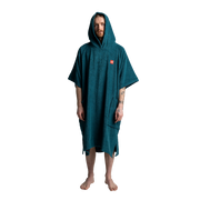 Men's Towelling Poncho Changing Robe - Deep Teal