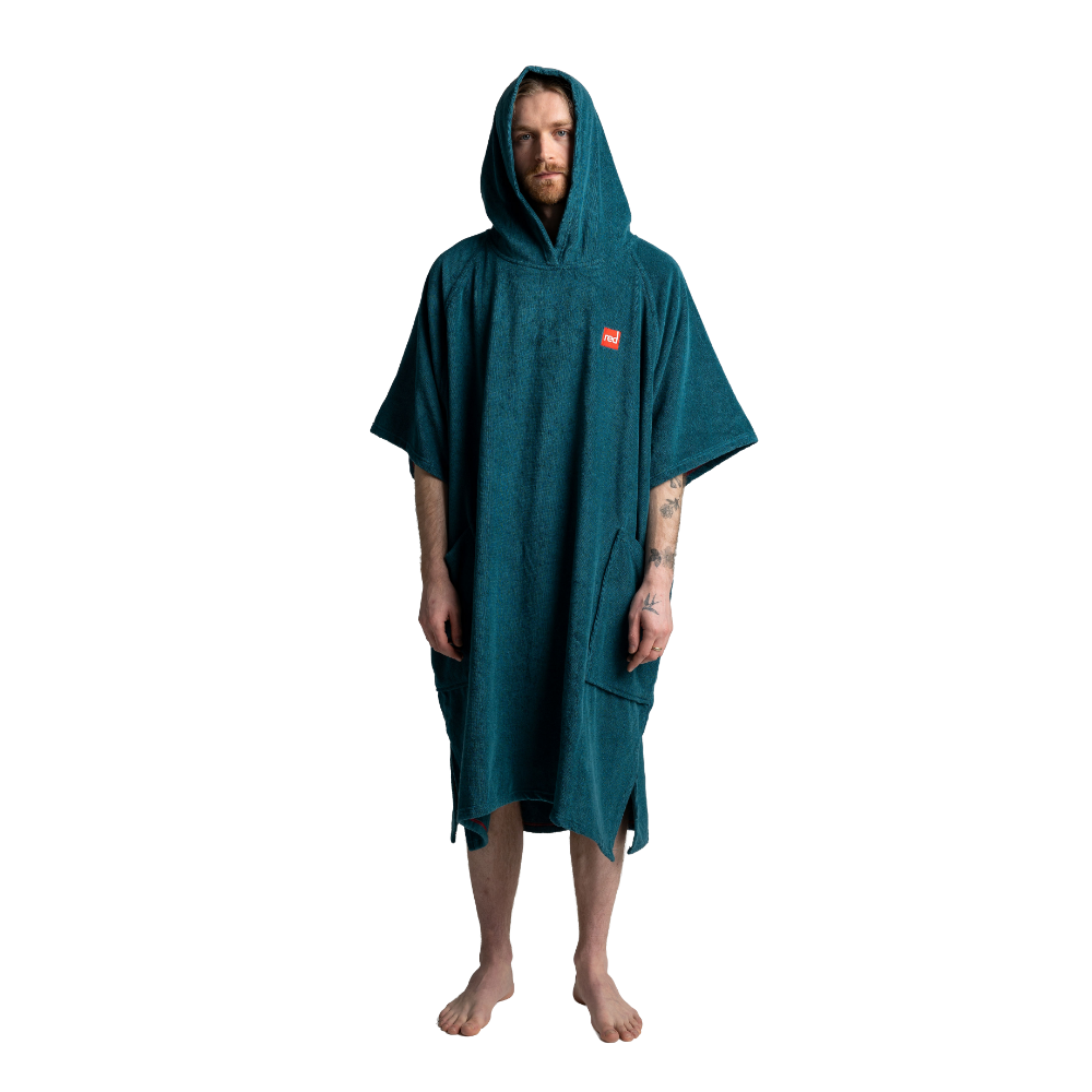 Men's Towelling Poncho Changing Robe - Deep Teal