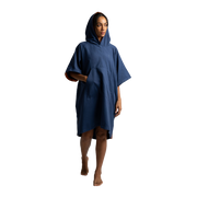 Women's Quick Dry Microfibre Poncho Changing Robe - Admiral Blue