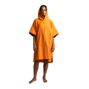 Women's Quick Dry Microfibre Poncho Changing Robe - Bitter Orange