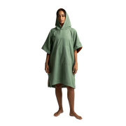 Women's Quick Dry Microfibre Poncho Changing Robe - Sage Green