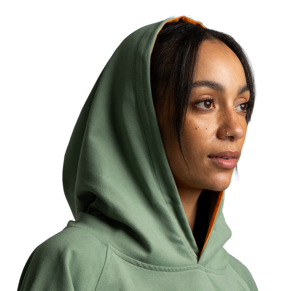 Women's Quick Dry Microfibre Poncho Changing Robe - Sage Green