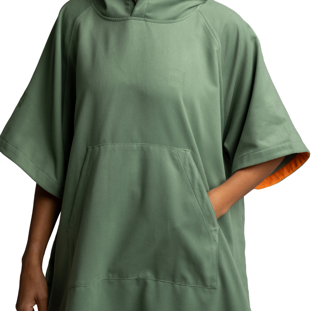 Women's Quick Dry Microfibre Poncho Changing Robe - Sage Green