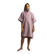 Women's Quick Dry Microfibre Poncho Changing Robe - Salty Pink