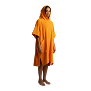 Women's Towelling Poncho Changing Robe - Bitter Orange