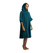 Women's Towelling Poncho Changing Robe - Deep Teal