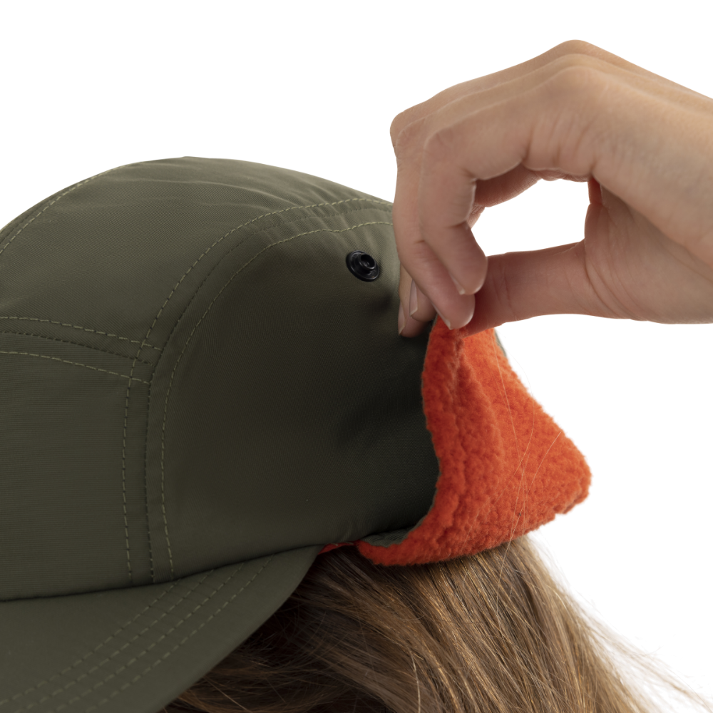 Fleece-Lined Peaked Trapper Hat - Forest Green