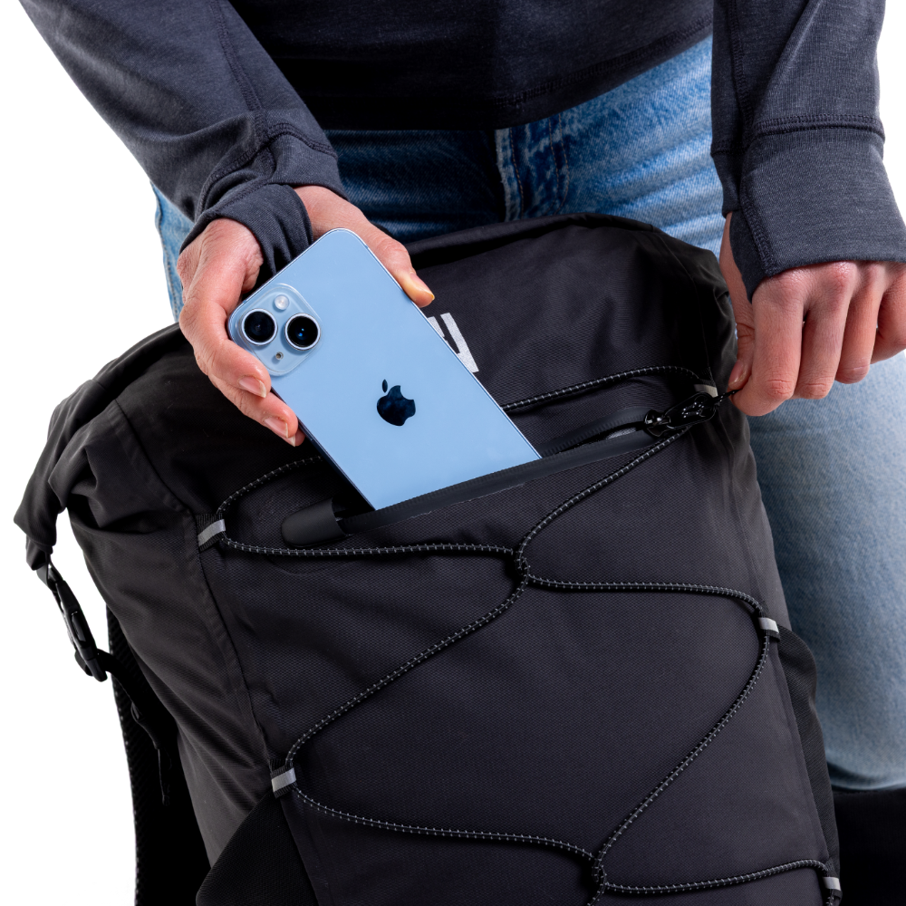 Lightweight Waterproof Backpack 22L - Obsidian Black