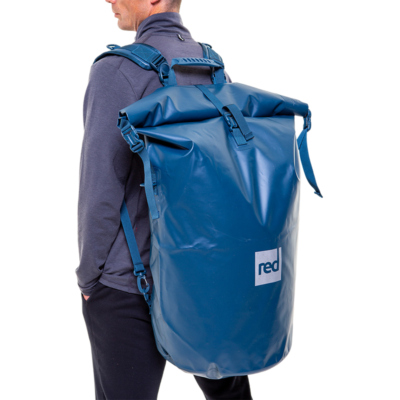 Red Original Waterproof Roll Top Dry Bag Backpack - Deep Blue